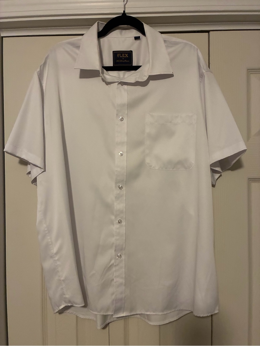 FLEX Short-Sleeve White Dress Shirt